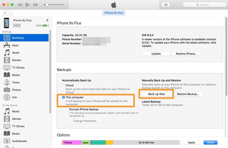 apri itunes per trasferire dati su iPhone XS (Max)