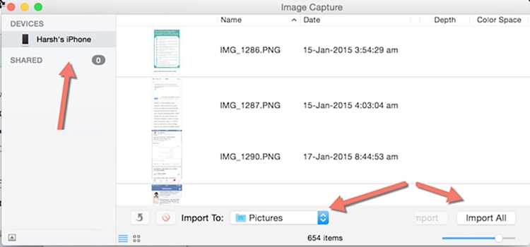  trasferisci le foto iphone in mac usando image preview - 2