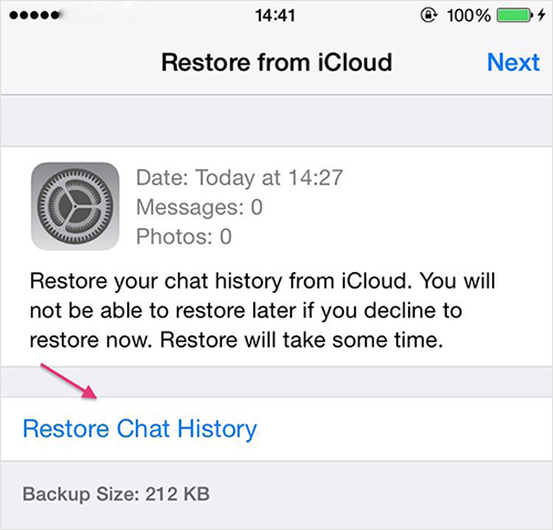 restore chat history