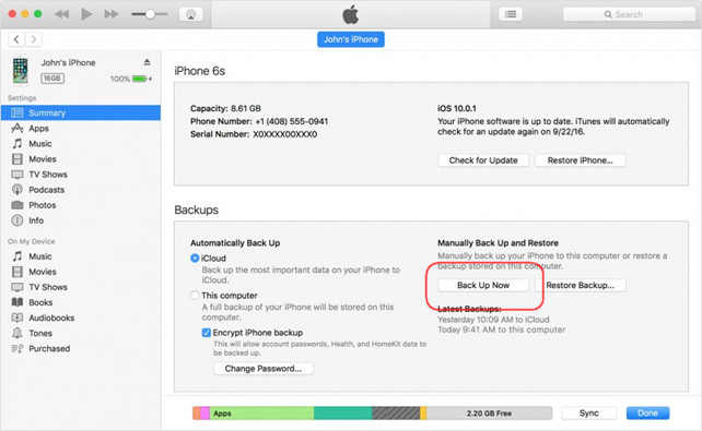 alle Daten mit iTunes vom iPhone 5s auf das iPhone 8 übertragen