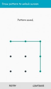 Samsung lock screen-provide a pattern lock
