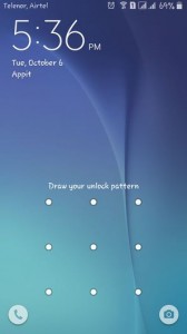 Samsung lock screen-provided pattern