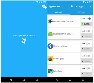 Apps per Fingerabdruck mit Android sperren-Fingerprint & Pin