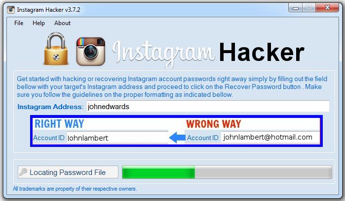 hack Instagram account using ighack 