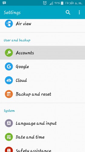 android account settings