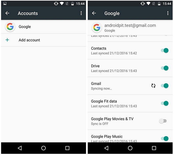 cómo transferir desde un Android a otro Android - Transferir Contactos