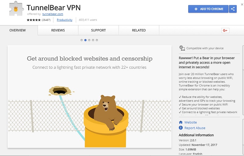 vpn für chrome – TunnelBear VPN