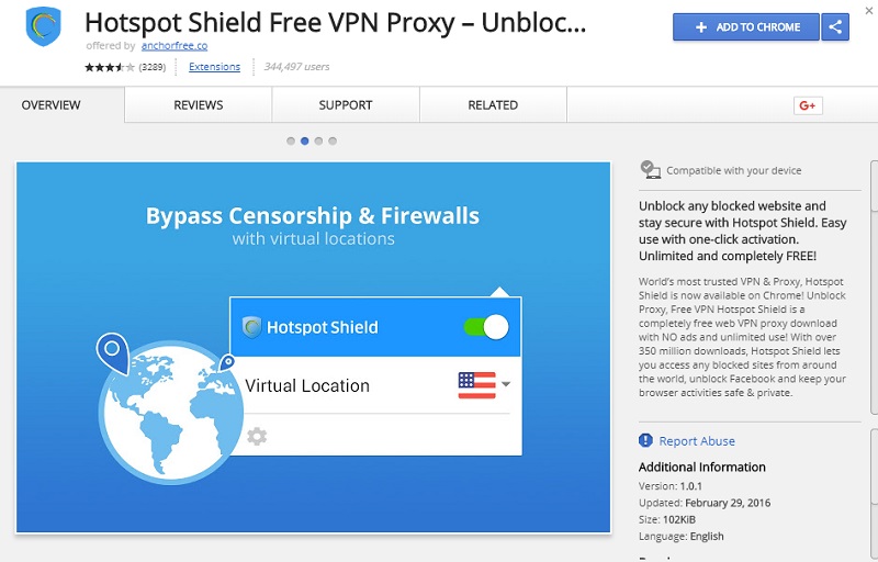 hot shield vpn google chrome