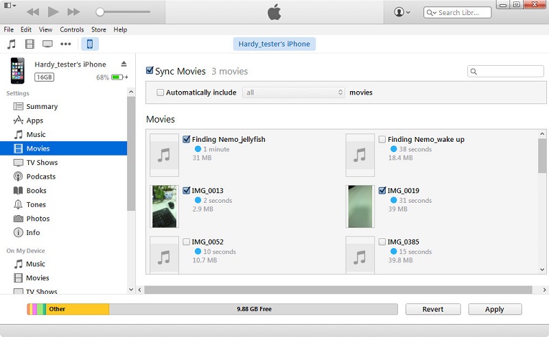 sincronizzare i video su Mac da iPhone
