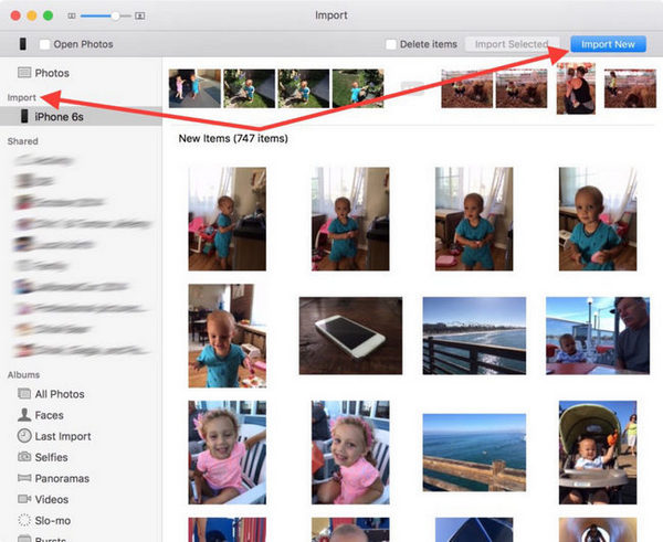 obter vídeos do iphone para o mac usando iPhotos