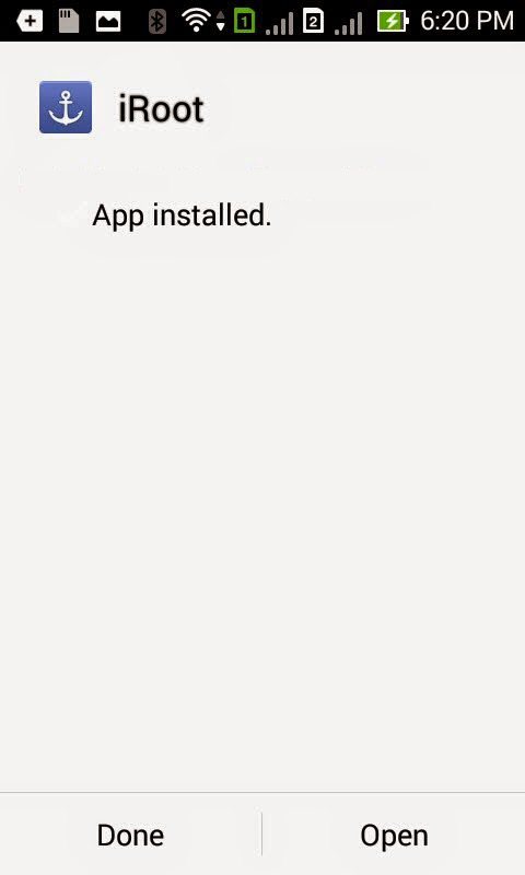 iRoot-App installiert
