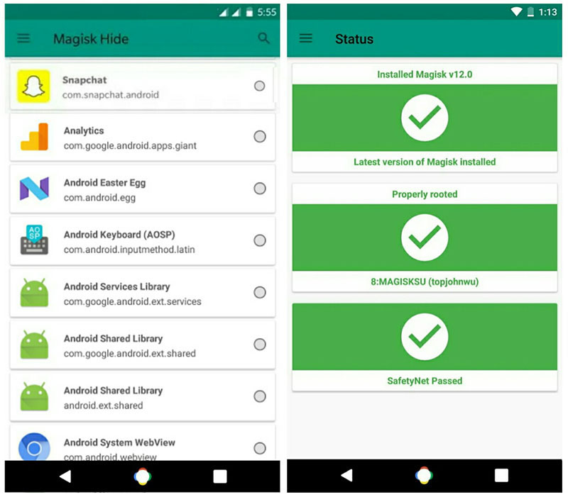 hide apps on android