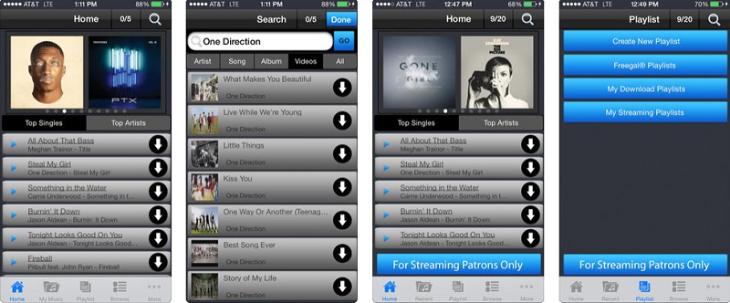 freegall müzik ile iphone'da müzik indir