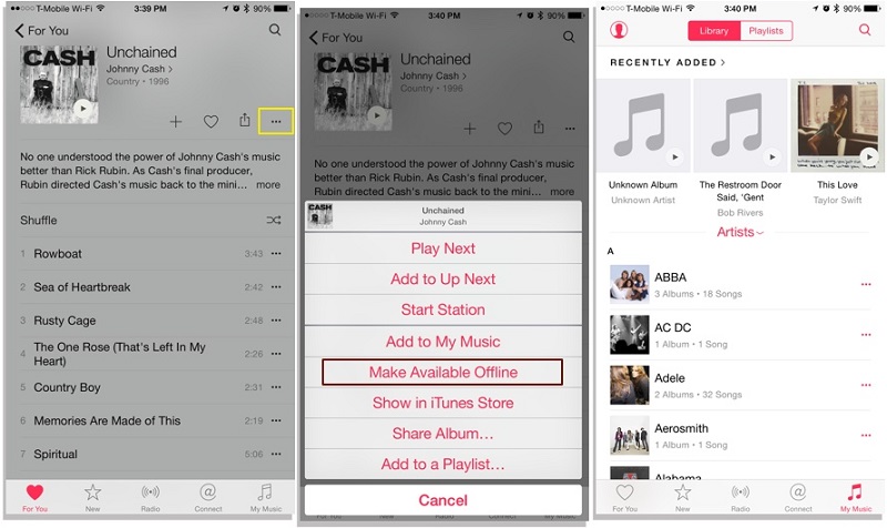 aggiungere musica sull’iPhone da apple music