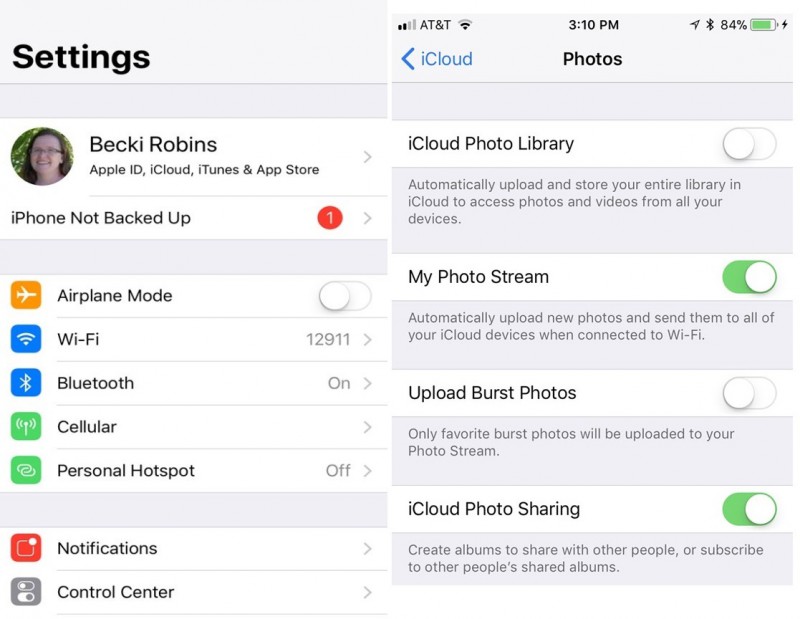 مزامنة صور iPhone مع icloud photo stream