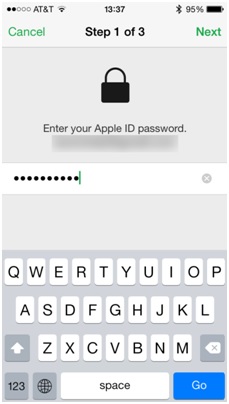 iPod ohne iTunes formatieren - ID und Passwort zur Verifizierung der Identität hinzufügen