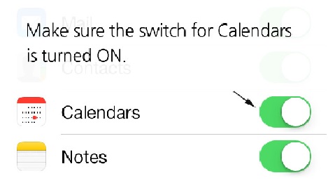 Synchroniser l'agenda de l'iPhone - Vérifier le calendrier de Gmail dans les paramètres