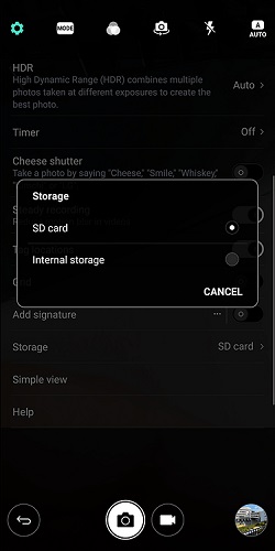 configurar cartão sd como local de armazenamento padrão