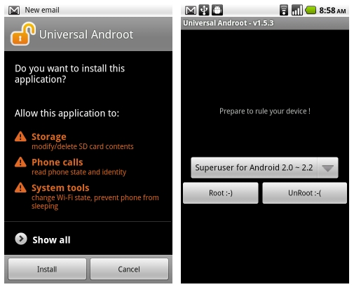 Die besten Apps für das Rooten des Samsung Note 8-Universal Androot