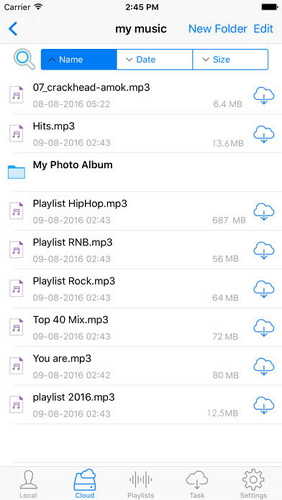 musik auf dem iPhone von Dropbox herunterladen