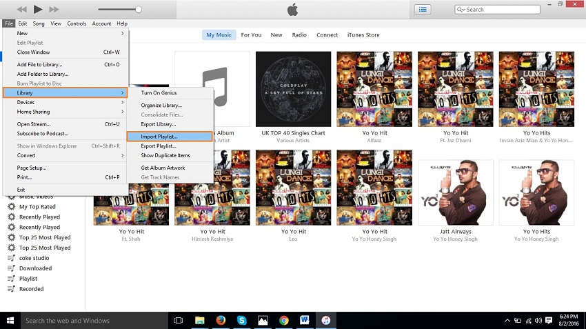 Transfer iPod Playlist to iTunes-Import Playlist