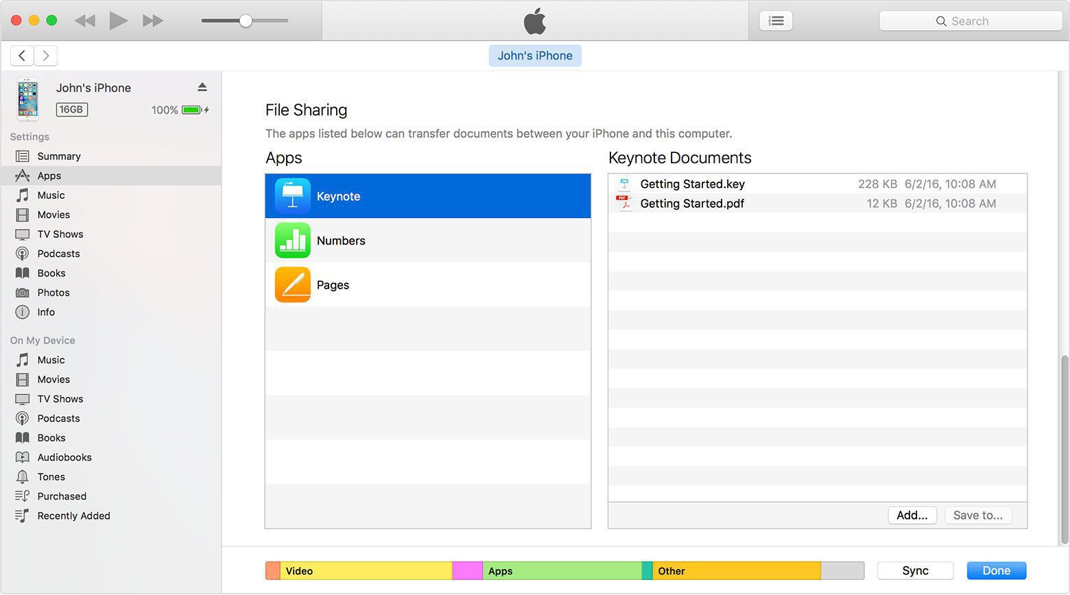 irecorder file sharing itunes