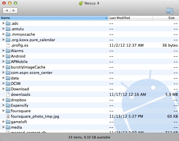 transferencia de archivos samsung a mac - Android File Transfer