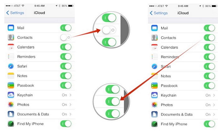Kontakte mit dem iPhone über icloud synchronisieren