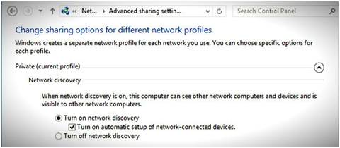 network discovery windows 8