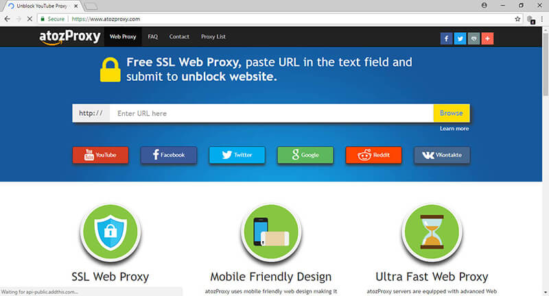 free proxy websites for videos