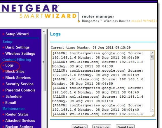 protect home wifi - network logging