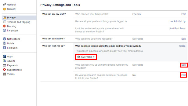keep privacy secure on facebook - private profile