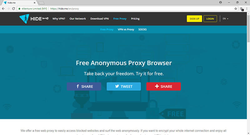 free proxy server hide me