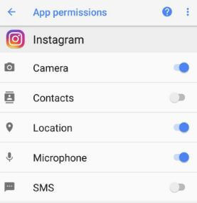 protect instagram privacy - app permission