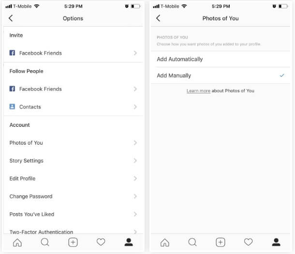 protect instagram privacy - tagged posts
