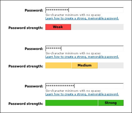 safer password - check password complexity