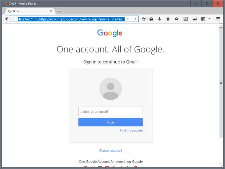 eliminate email scam - check url