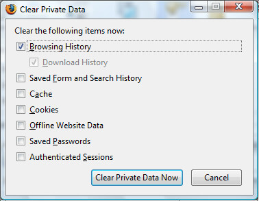 keep browser safe - clear browser history