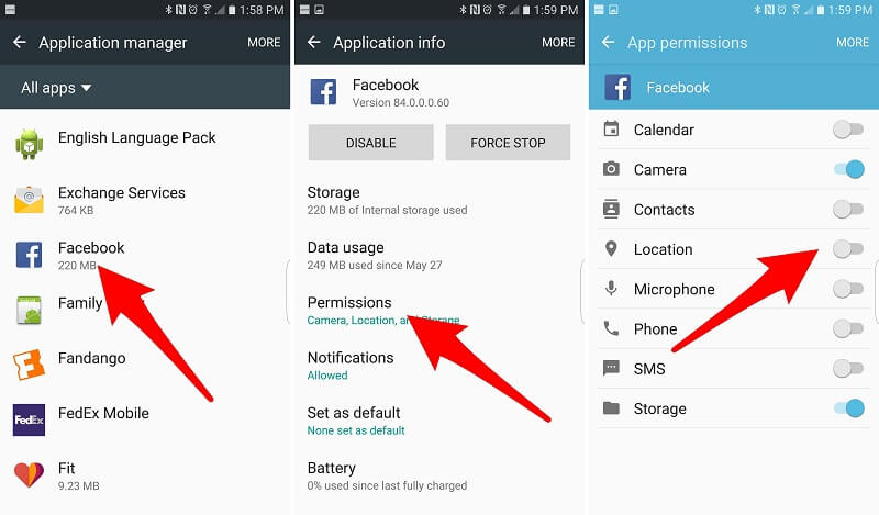 privacy protection on android - location settings