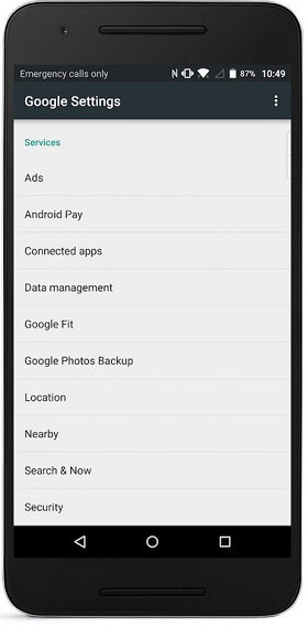 privacy protection on android - google settings