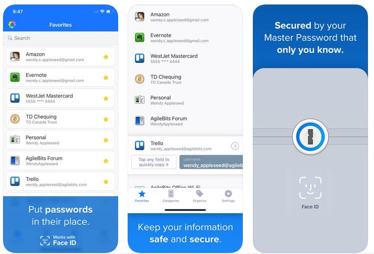 protect privacy on iphone and ipad - 1password