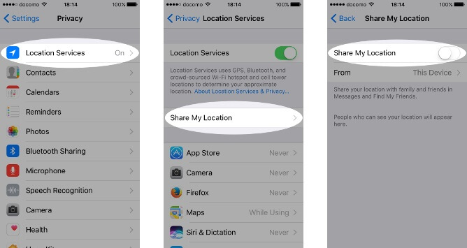 protect privacy on iphone and ipad - location sharing