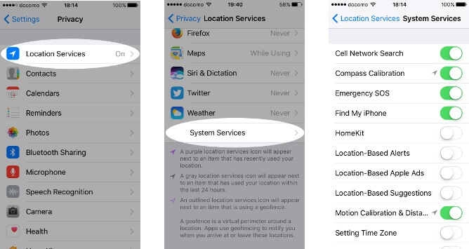 protect privacy on iphone and ipad - location settings