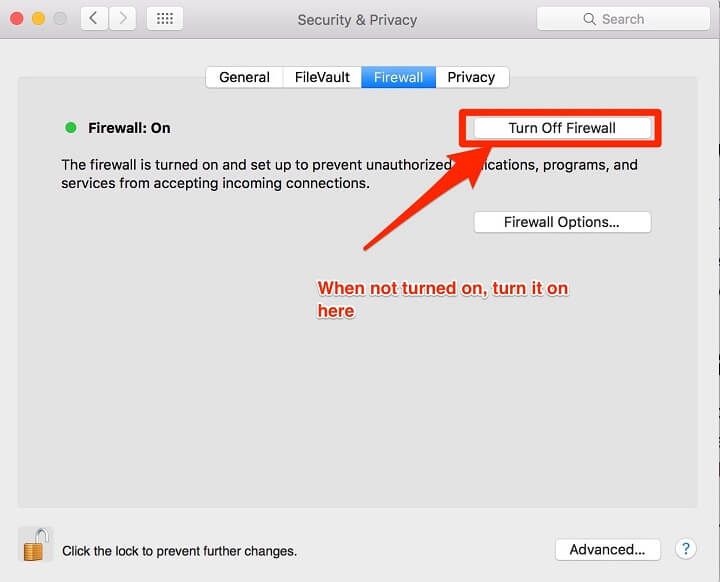 protect mac os privacy - firewall on mac