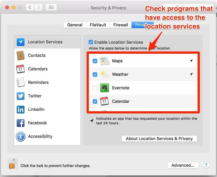 protect mac os privacy - privacy permission