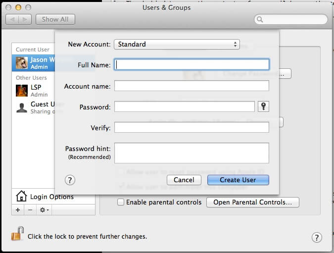 protect mac os privacy - standard account