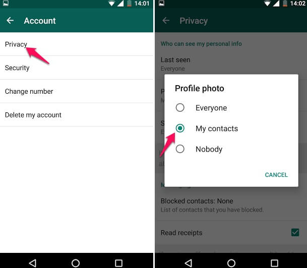whatsapp privacy protection - hide your profile