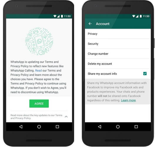 whatsapp privacy protection - no whatsapp sharing on fb