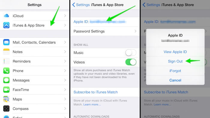 protect privacy during device disposal - log out of accounts