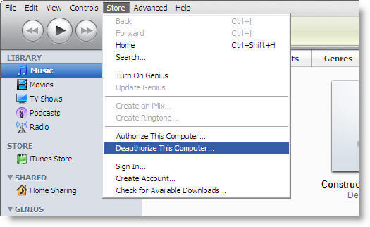 protect privacy during device disposal - de-authorize pc
